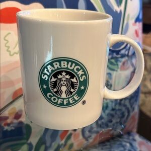 Starbucks Jumbo Green Logo White Mug~ collector 2001 edition